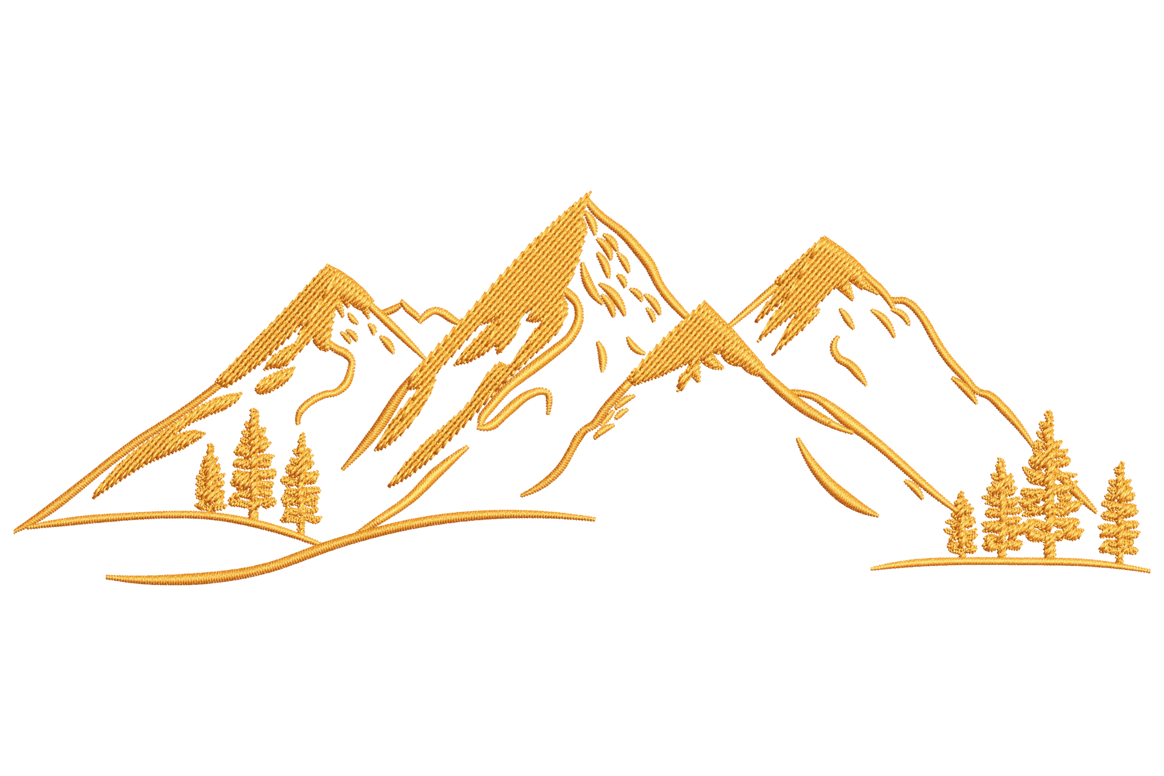 Mountain Range Line Art