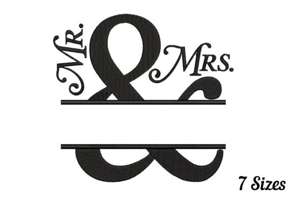 Mr. and Mrs. Monogram Wedding Family