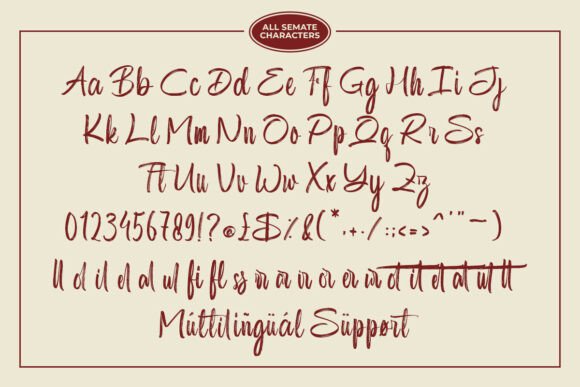 Semate Font PNG with transparent background - Preview 6