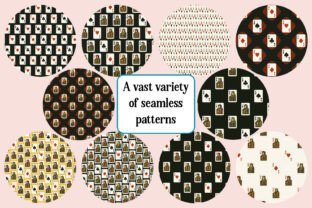 Vintage Playing Card Pattern Pack Graphic by Strange Sparks · Creative ...