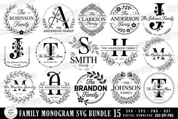 Family Monogram SVG Bundle