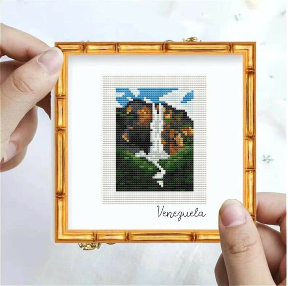 Angel Falls Venezuela Cross Stitch Patte