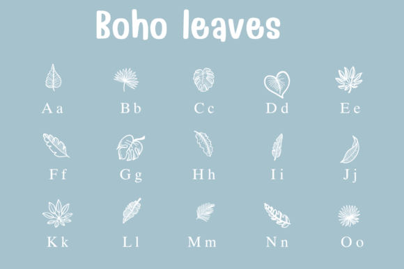 Boho Leaves Font - Preview 1