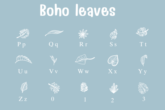 Boho Leaves Font - Preview 2