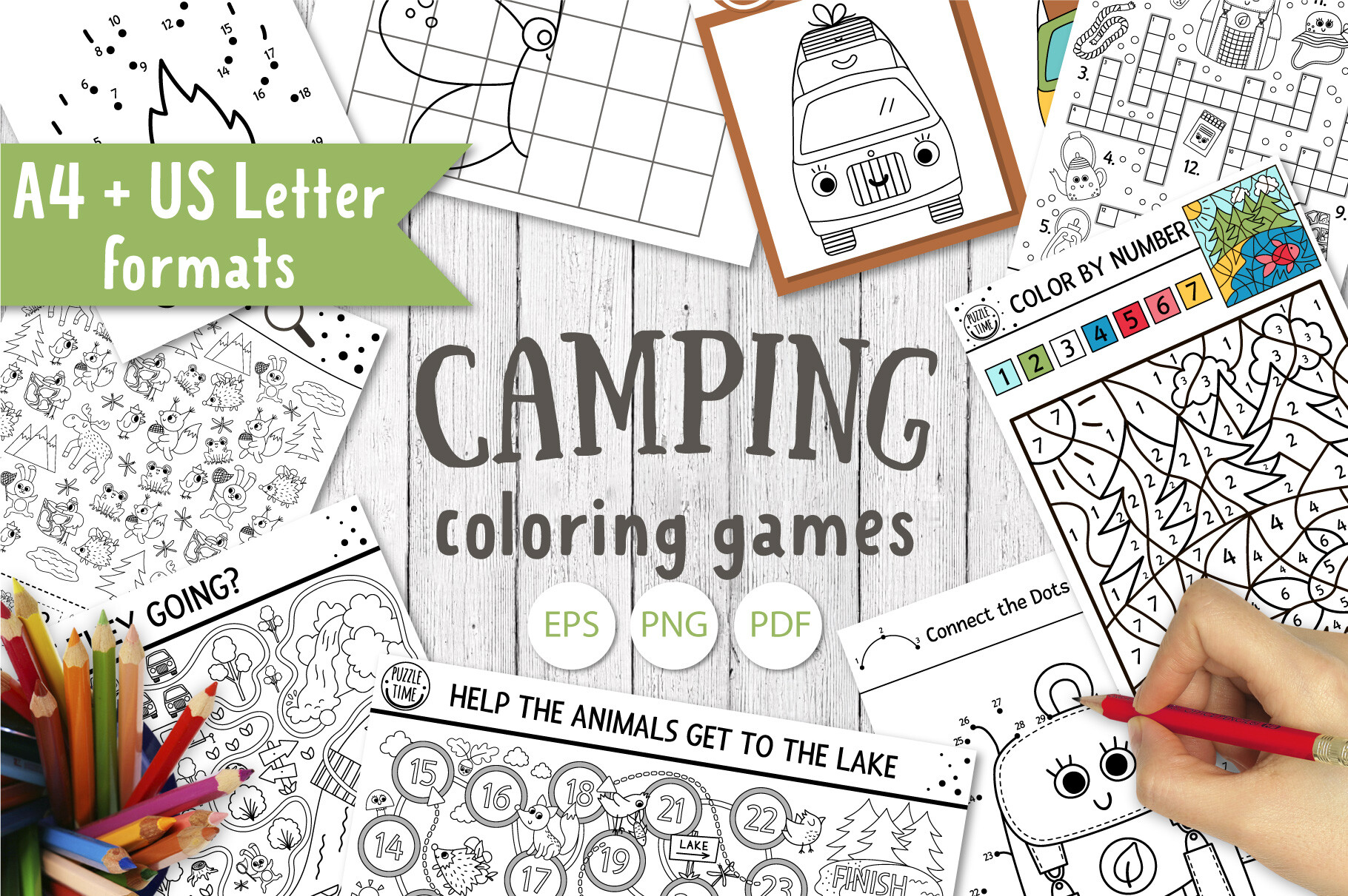 Camping Coloring Games and Activities