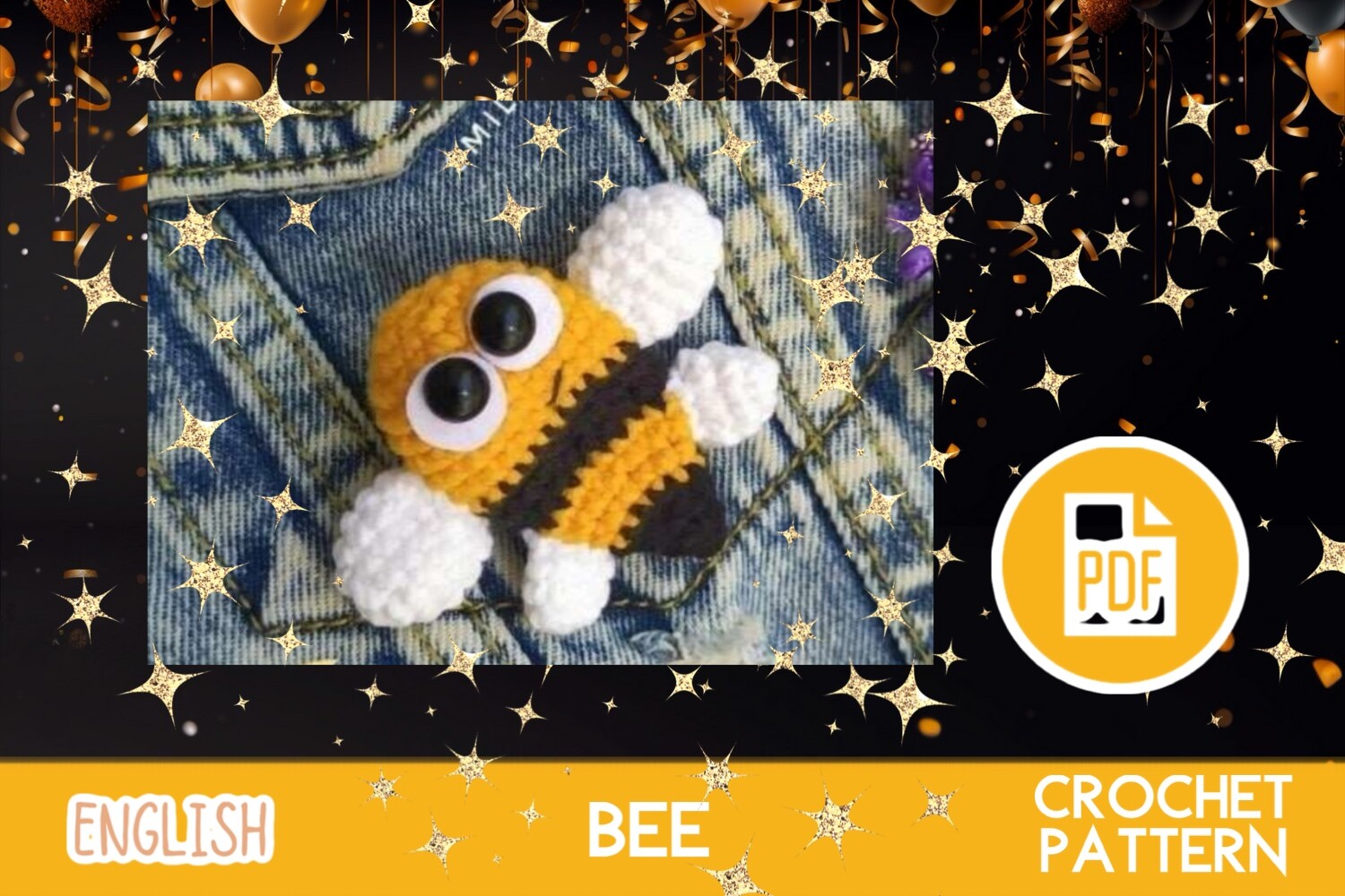 Crochet Bee Toy / Pattern PDF Amigurumi