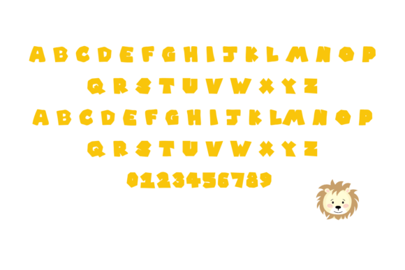Cute Sticker Font PNG with transparent background - Preview 1