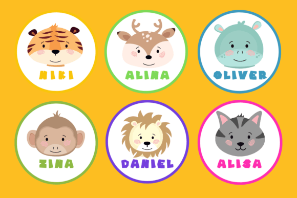 Cute Sticker Font PNG with transparent background - Preview 2