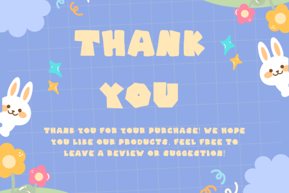 Cute Sticker Font PNG with transparent background - Preview 4