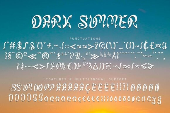 Dark Summer Font - Preview 5