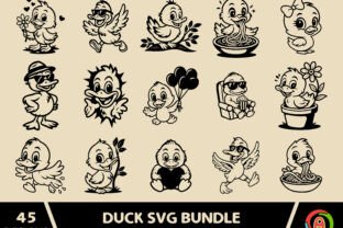 Duck SVG Bundle Graphic by aurnobnandy · Creative Fabrica