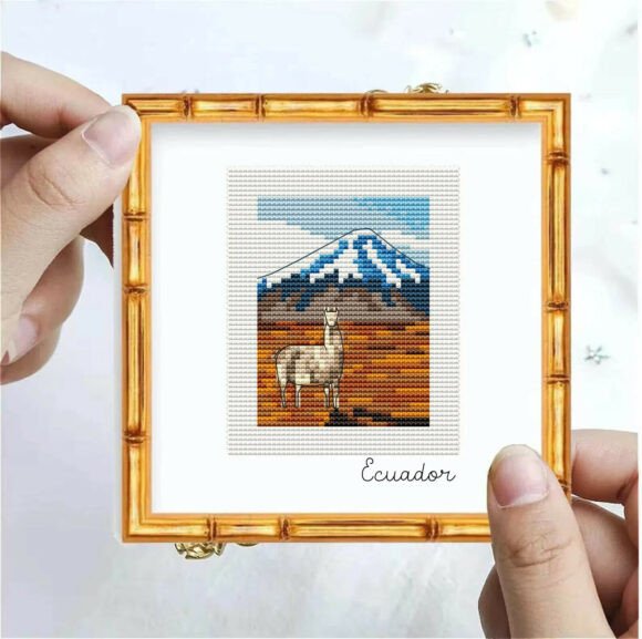 Ecuador Cotopaxi Cross Stitch Pattern