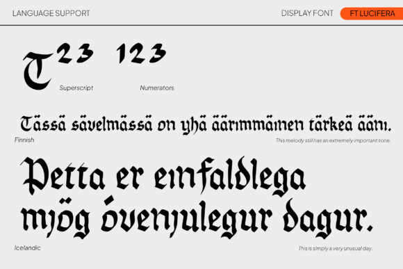 Ft Lucifera Font - Preview 2