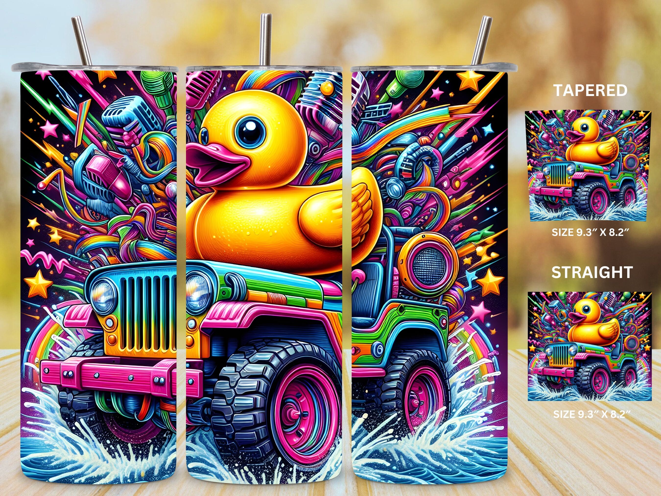 Funny Duck 20Oz Skinny Tumbler Wrap Graphic by Puma Prints · Creative ...