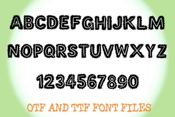 Furry Gremlin Font PNG with transparent background - Preview 1