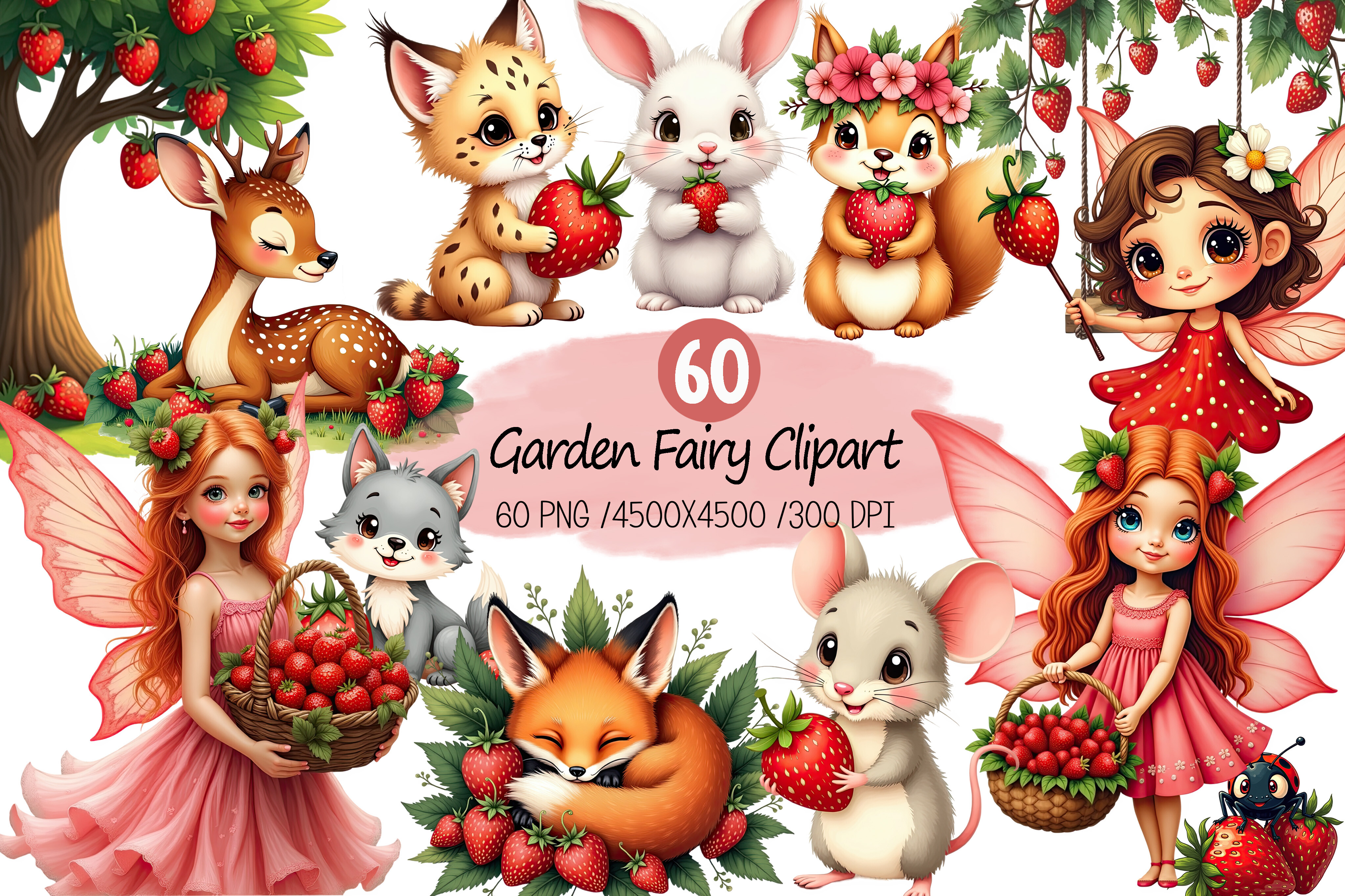 Garden Fairy Clipart PNG Graphic by NataClipArts · Creative Fabrica