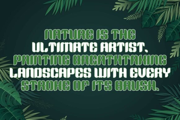 Green Leaves Font - Preview 5