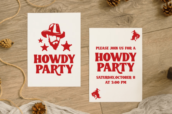 Howdy Rodeos Font PNG with transparent background - Preview 3