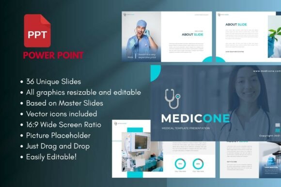 Preview of MEDICONE Medical PowerPoint Template