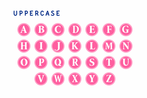 Monogram Sticker Family Font PNG with transparent background - Preview 1