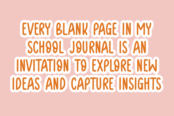 School Journal Font PNG with transparent background - Preview 2