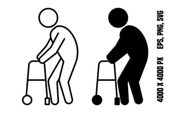 Walker Icons Graphic by YuliDor · Creative Fabrica