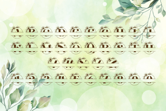 Arabesque Bloom Split Monogram Font - Preview 3
