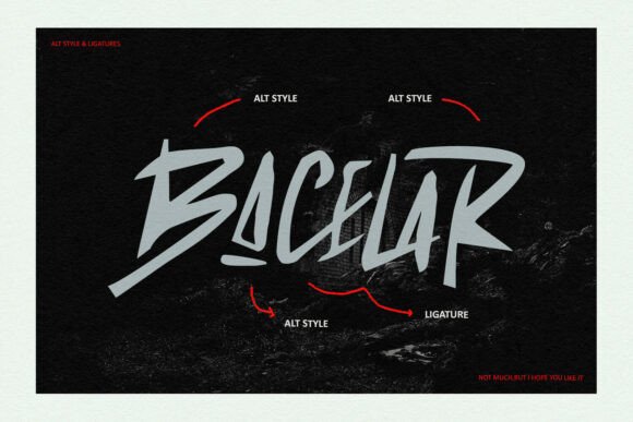 Bacelar Font PNG with transparent background - Preview 4