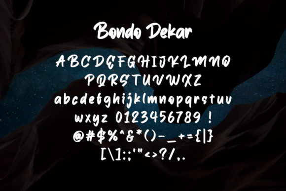 Bondo Dekar Font - Preview 1