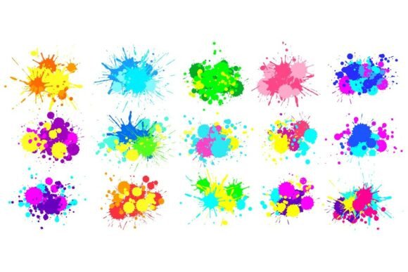 Color Splatter. Colorful Paint Splash Graphic Illustrations By tartila.stock