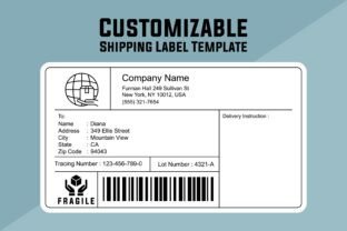 Custom Shipping Delivery Label Template