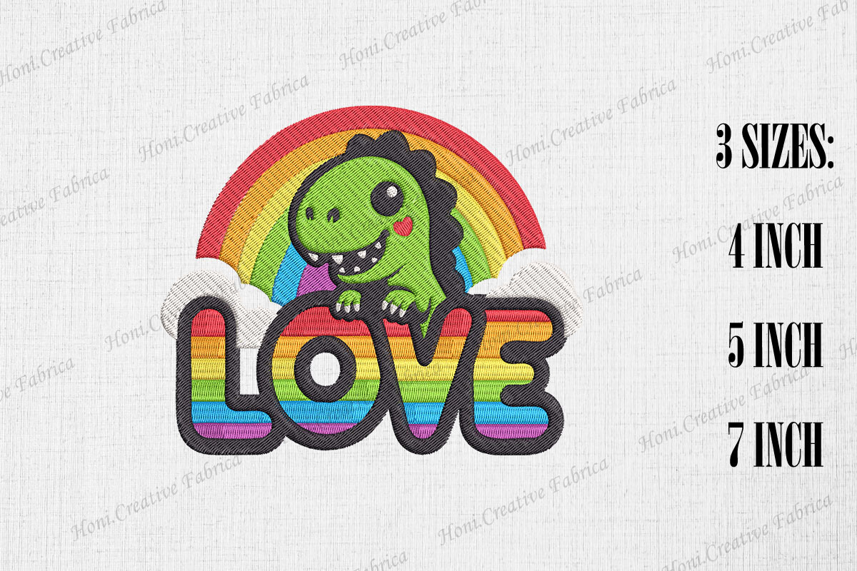Cute Dinosaur Loves LGBT