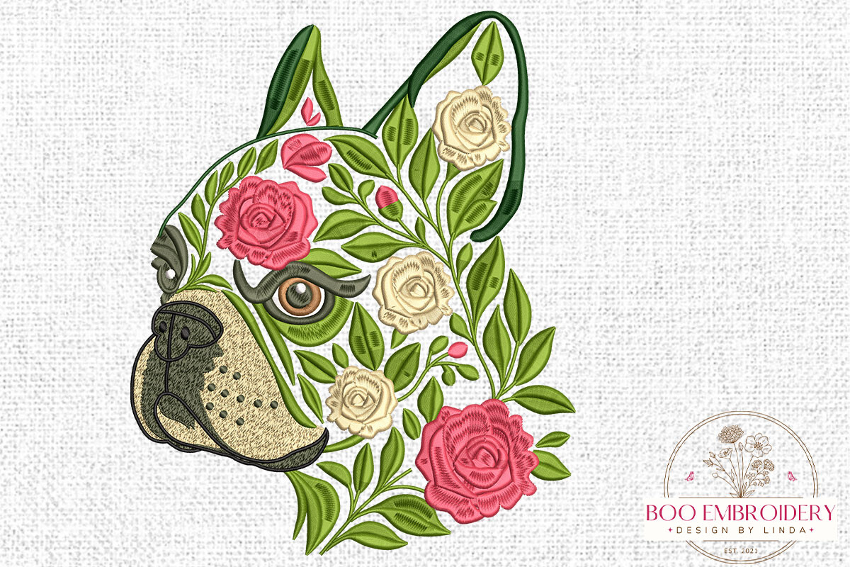 Floral French Bulldog