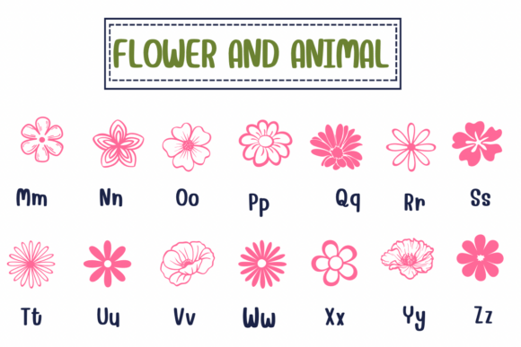 Flower and Animal Font - Preview 2