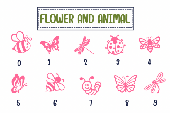Flower and Animal Font - Preview 3