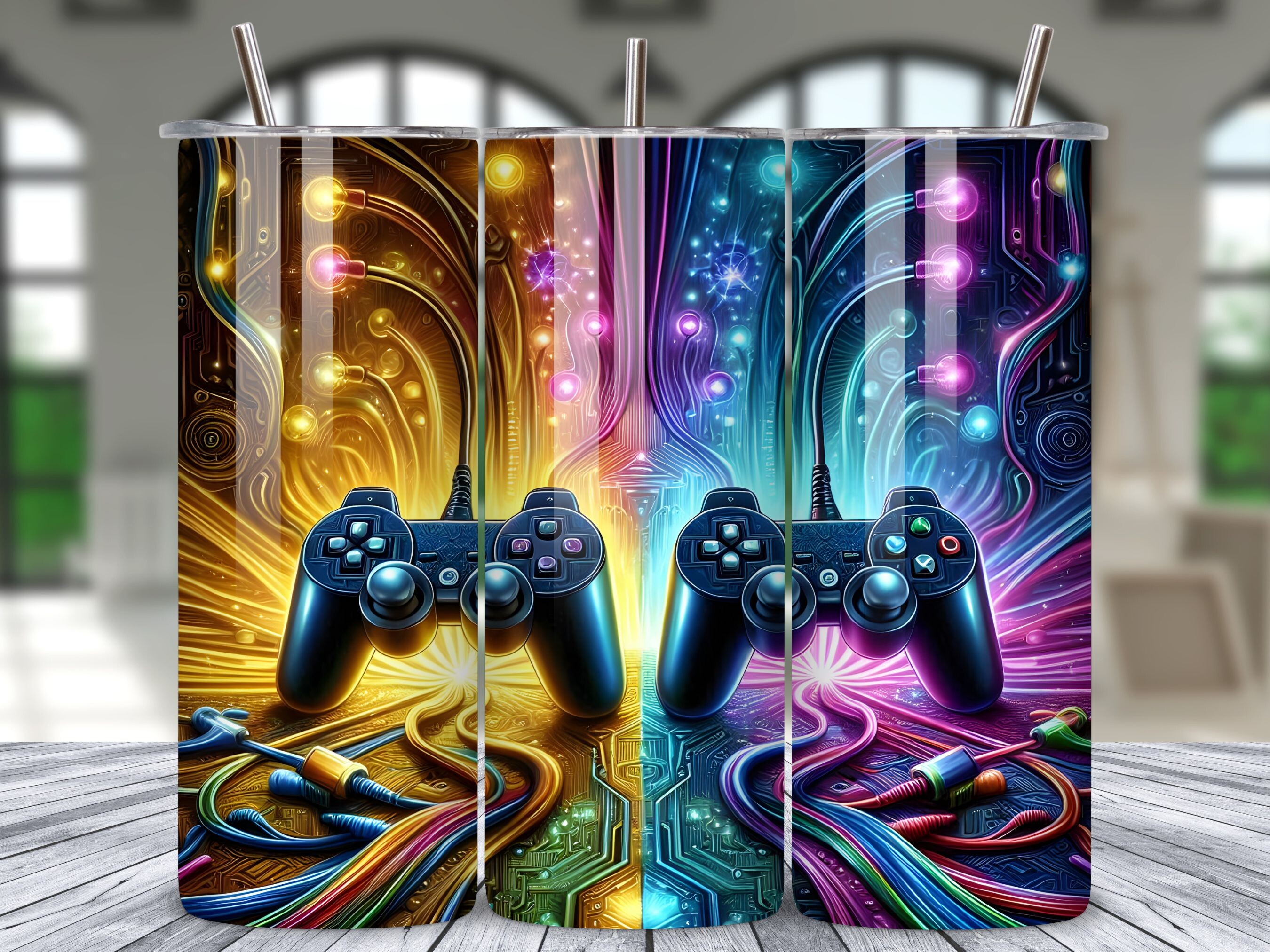 Game Controller Tumbler Wrap Design PNG Graphic by LAZY ANT · Creative ...