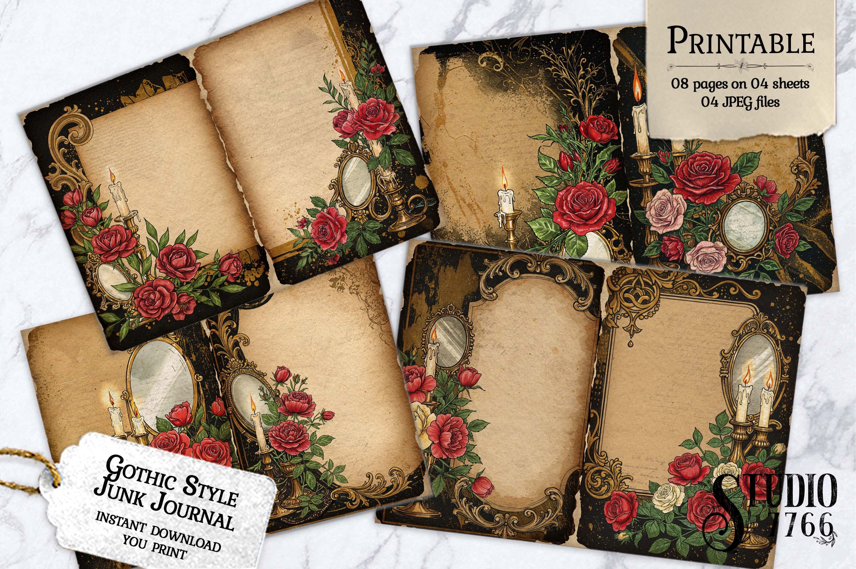 Gothic Style Junk Journal Pages Graphic by Studio 7766 · Creative Fabrica