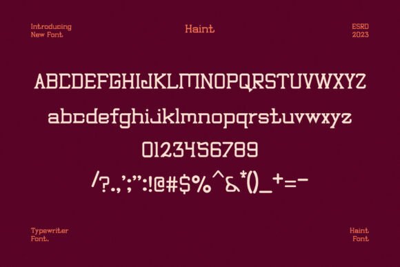 Haint Font - Preview 1