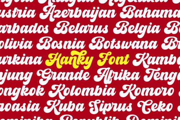 Hanky Font PNG with transparent background - Preview 6