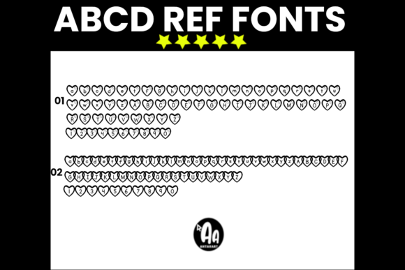 Hearts Font - Preview 1