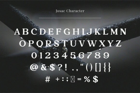 Josac Font PNG with transparent background - Preview 1