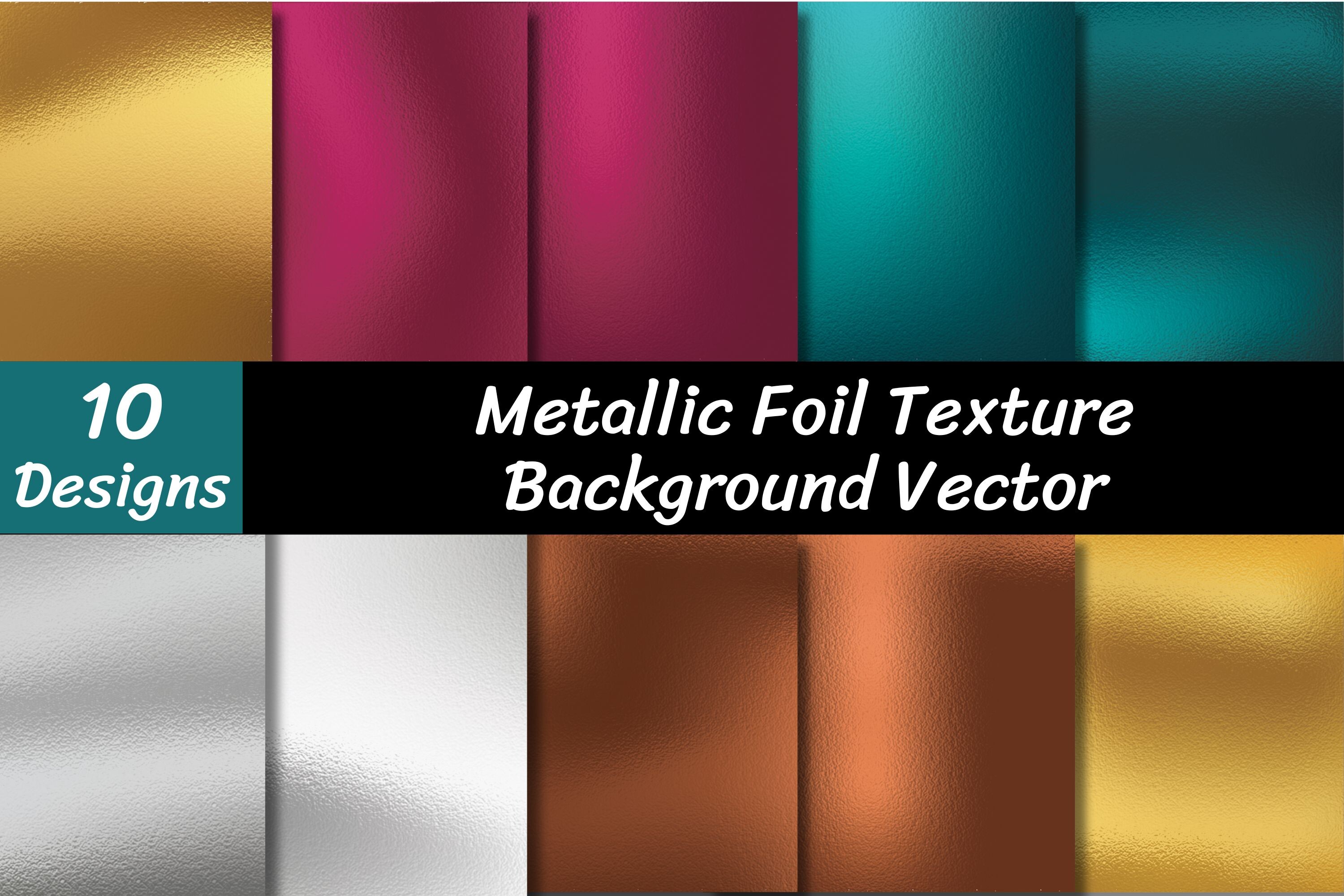 Multicolor Foil Texture Vector Set