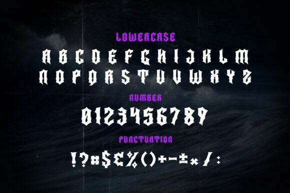 Nightshade Font PNG with transparent background - Preview 1
