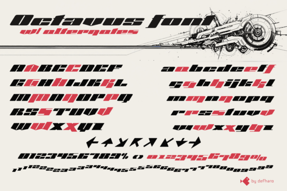 Octavus Font PNG with transparent background - Preview 2