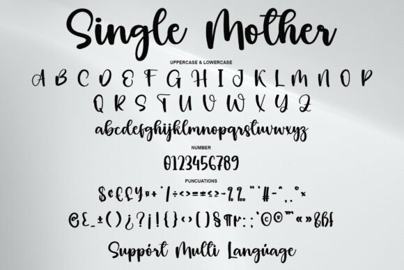 Single Mother Font font preview - 5