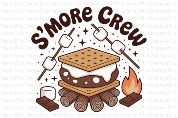 S'more Crew Camping Campfire Camp PNG