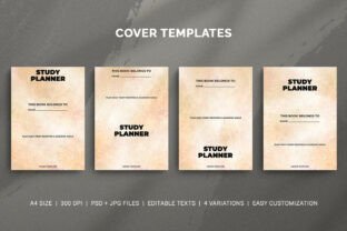 Study Planner Cover Template Set Graphic by Pugazh Logan · Creative Fabrica