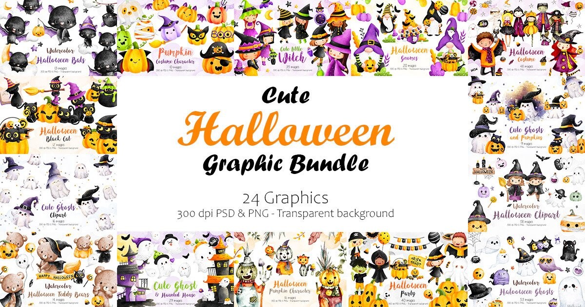 Cute Halloween Graphic Bundle Bundle · Creative Fabrica
