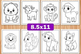 Cute Wild Animal Coloring Pages for Kids Graphic by PLAY ZONE ...