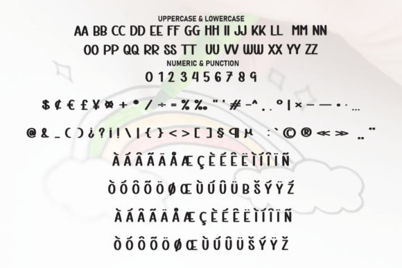 Doodle Rainbow Font - Preview 6